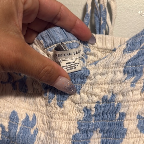 American Eagle Outfitters Blue and White Floral Mini Dress - Picture 2 of 6